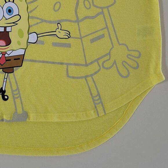 SpongeBob SquarePants Women's Yellow Graphic Crewneck Short Sleeve T-Shirt - Picture 13 of 15
